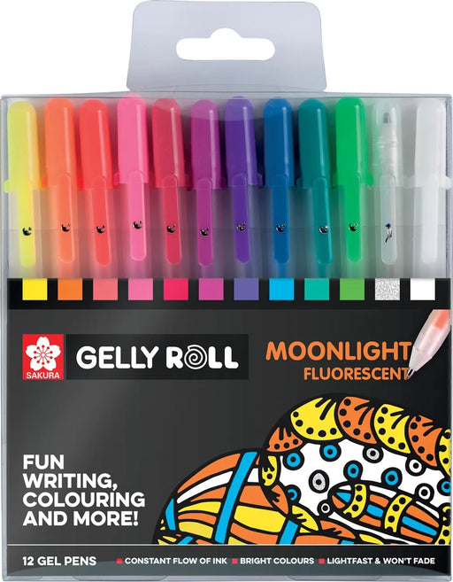 Sakura roller Gelly Roll Moonlight, etui van 12 stuks in geassorteerde kleuren, OfficeTown