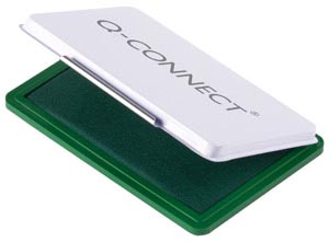 Stempelkussen Q-CONNECT, hoge kwaliteit, groen, ft 110 x 70 mm