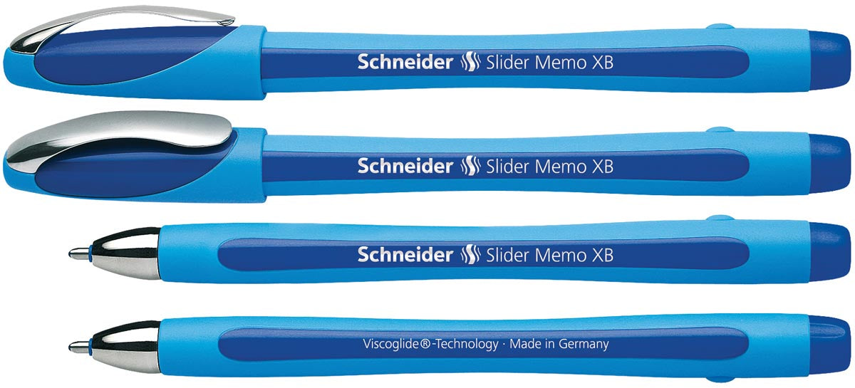 Schneider Slider Memo XB balpen blauw met ViscoGlide®-technologie
