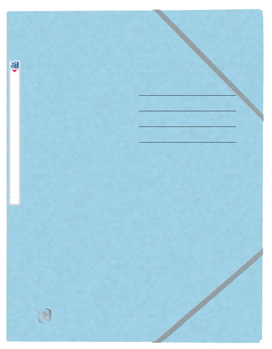 Oxford Top File+ elastomap, voor A4, in pastelblauw met 3 kleppen