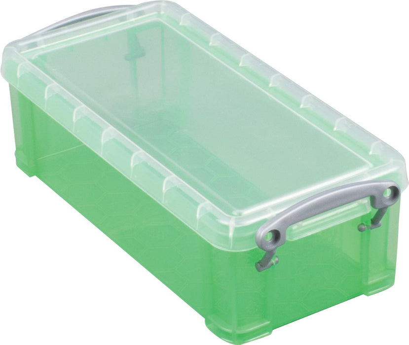 Really Useful Box opbergdoos van 9 liter, transparant groen