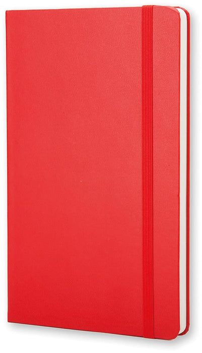 Moleskine notitieboek met effen harde kaft, rood, ft 9 x 14 cm