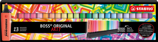 STABILO BOSS ORIGINAL markeerstift Arty, deskset van 23 stuks in geassorteerde kleuren 5 stuks, OfficeTown