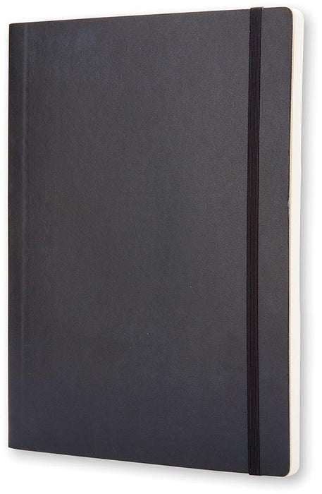 Moleskine notitieboek, ft 19 x 25 cm, geruit, soepele cover, 192 blad, zwart