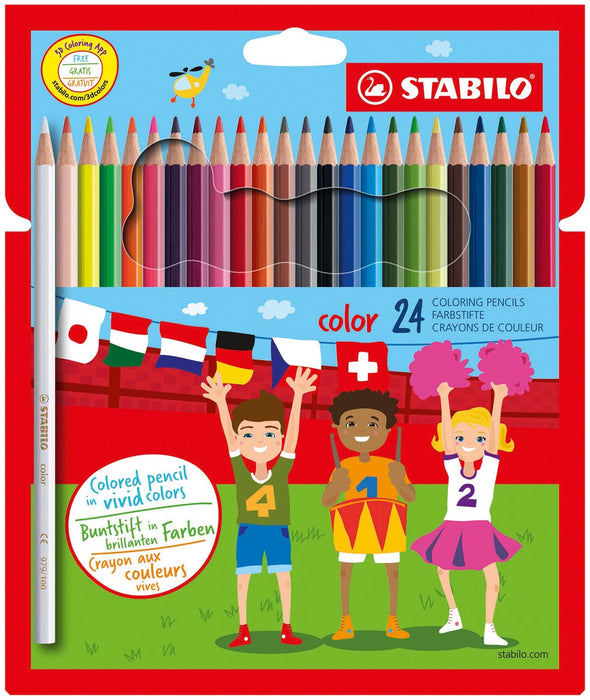 STABILO Color kleurpotloden, set van 24 met kartonnen etui