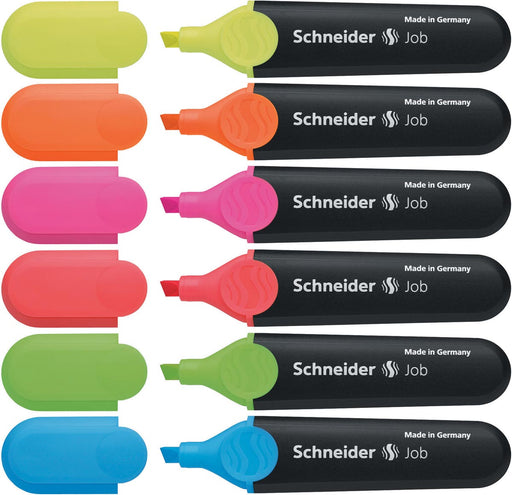 Schneider markeerstift Job 150, etui van 6 stuks in geassorteerde kleuren 30 stuks, OfficeTown