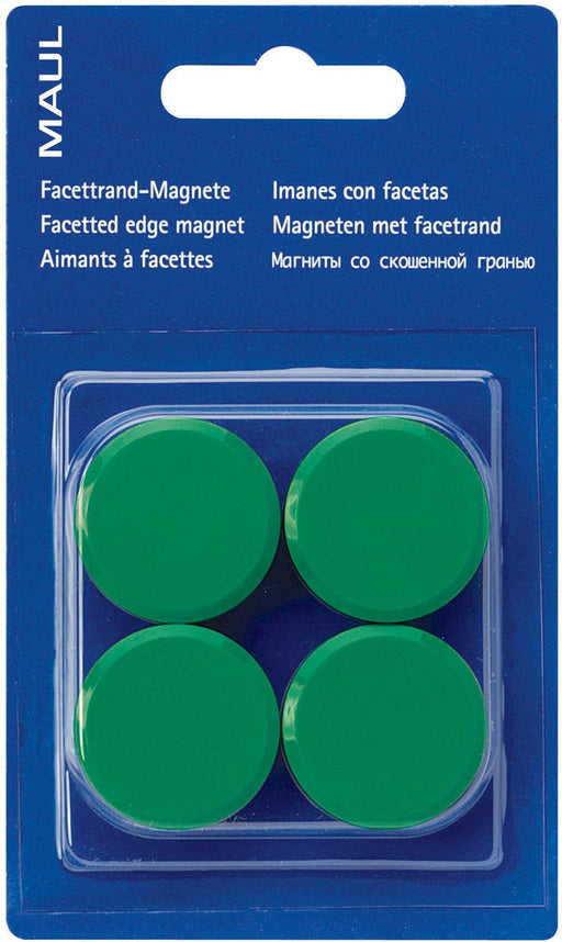 MAUL magneet Solid 32mm trekkracht  2.5kg blister 2 groen 12 stuks, OfficeTown