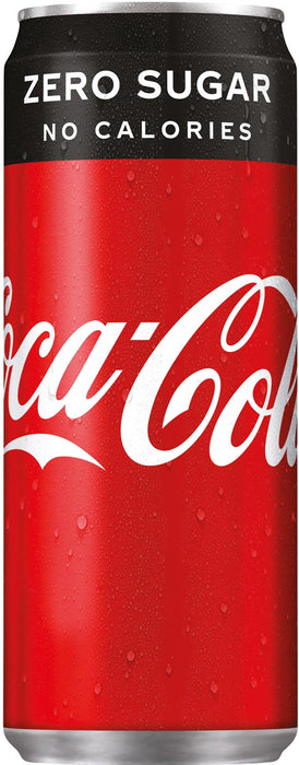 Coca-Cola Zero frisdrank, 33 cl blik, pak van 24 stuks