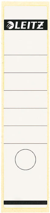 Leitz etiketten voor ordnerrug, 6,1 x 28,5 cm, wit