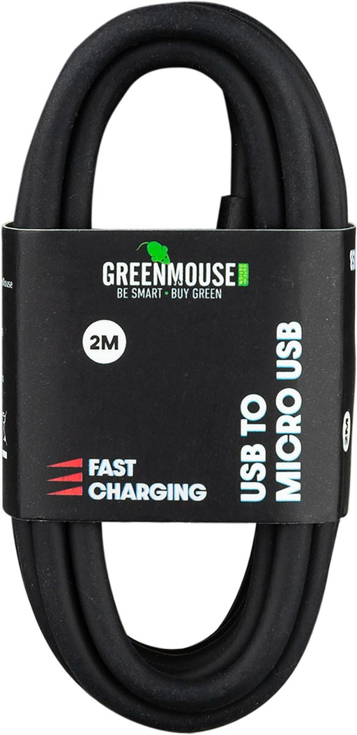 Greenmouse kabel, USB-A naar micro-USB, 2 m, zwart 5 stuks, OfficeTown