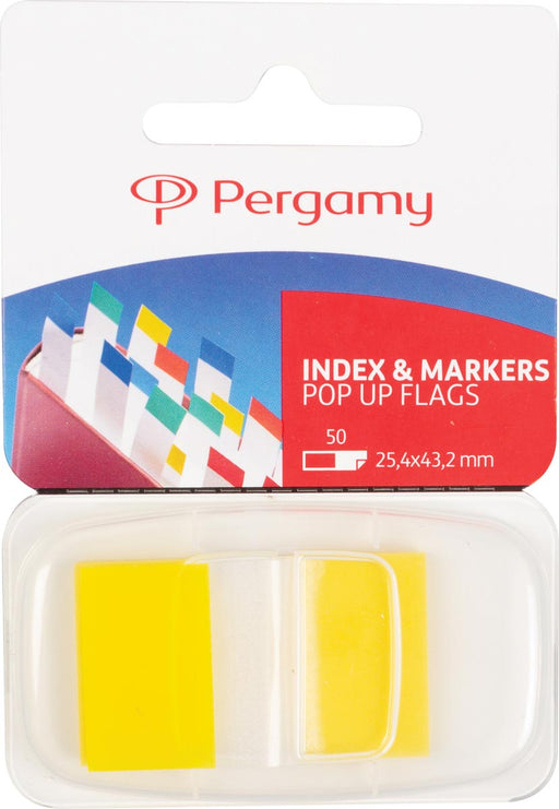Pergamy index ft 43 x 25 mm, geel 12 stuks, OfficeTown