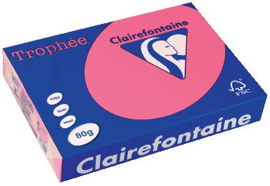 Clairefontaine Trophée Intens, gekleurd papier, A4, 80 g, 500 vel, fuchsia