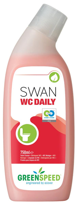 Groene snelheid toiletreiniger Zwaan WC Dagelijks, dennenfris, fles van 750 ml