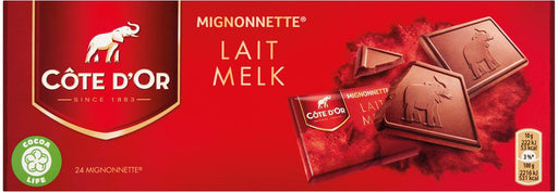 Côte d'Or Mignonnettes chocolade, melk, 10 g, doos van 24 stuks, apart verpakt 12 stuks, OfficeTown