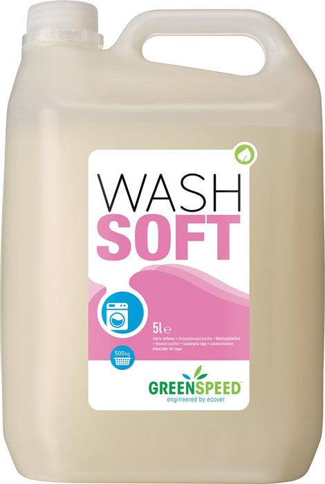 Groensnelheid wasverzachter Wash Soft, 166 wasbeurten, fles van 5 liter