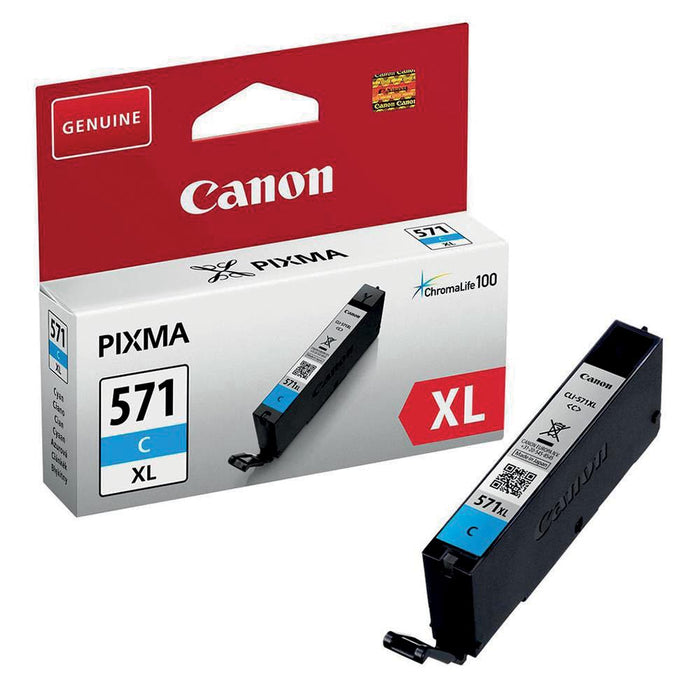 Canon inktcartridge CLI-571XL, 715 pagina's, OEM 0332C001, cyaan