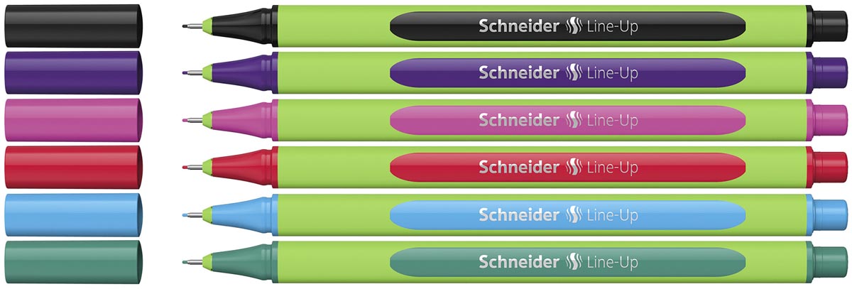 Schneider Line-Up fineliner 0,4 mm, 5 + 1 gratis, assorti 15 stuks, OfficeTown