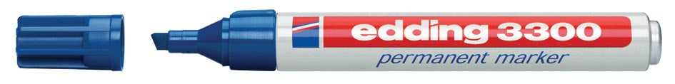 Edding permanente marker e-3300 in blauw, set van 10 stuks