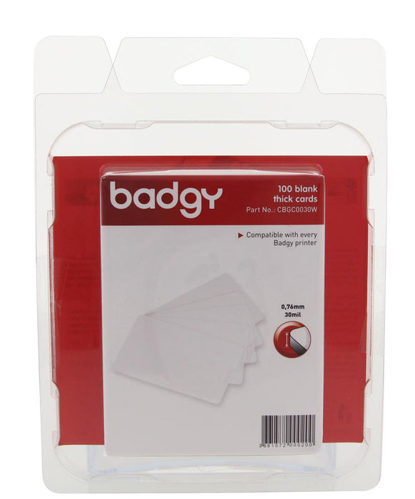 Badgy 100 witte kaarten van 0,76 mm dik, voor Badgy100 of Badgy200
