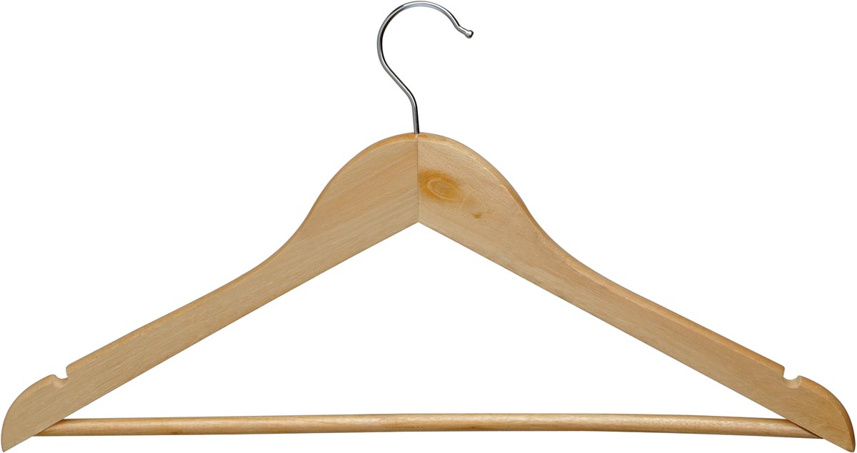 Maul kledinghanger van hout, 8 stuks in een pak