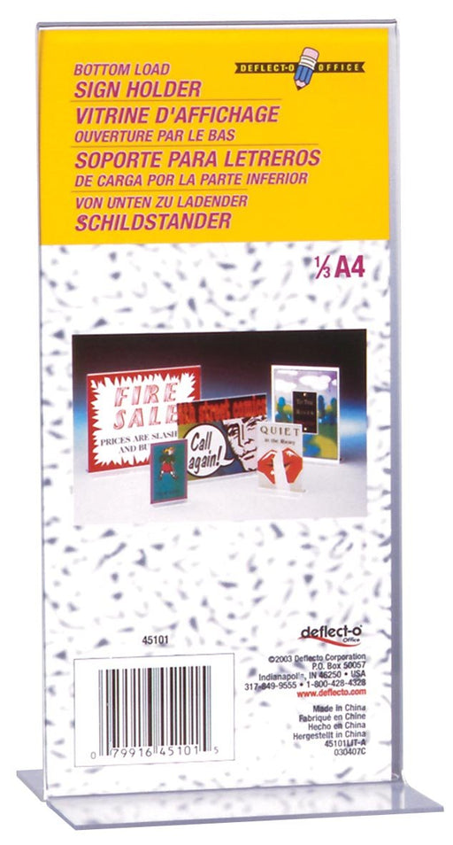 Deflecto folderhouder T - voet portret, ft 1/3 A4 - OfficeTown