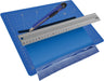 Desq Professionele snijmat, blauw, 22 x 30 cm met grafische verdeling per cm - OfficeTown