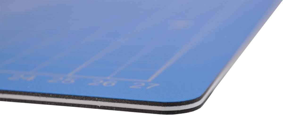 Desq Professionele snijmat, blauw, 22 x 30 cm met grafische verdeling per cm - OfficeTown