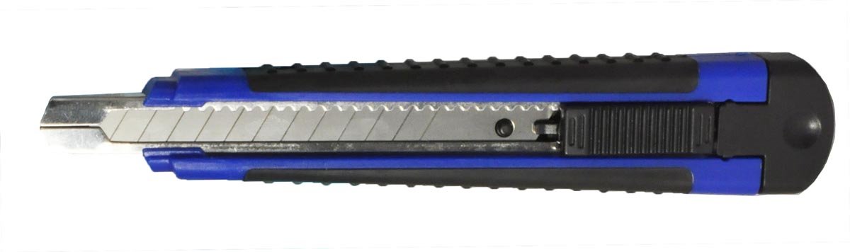 Desq snijder, 9 mm, zwart/blauw, met 2 mesjes - OfficeTown
