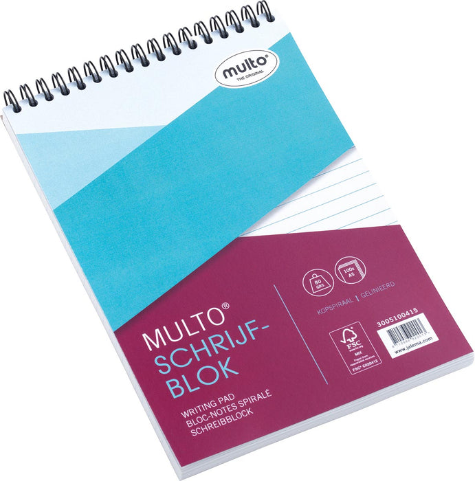 Multo Spiraalblok A5 Notitieblok met Gelijnd Papier