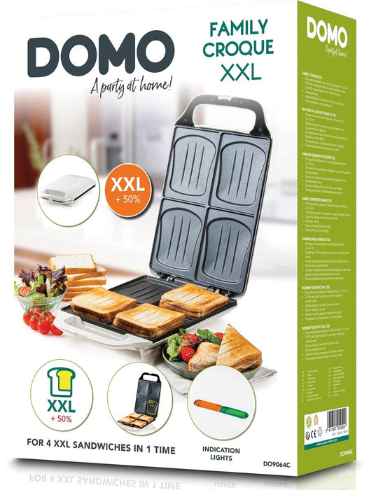 Domo tosti - ijzer Family Tosti XXL, wit - OfficeTown