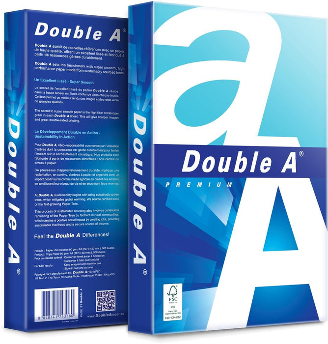 Double A Premium printpapier ft A3, 80 g, pak van 500 vel - OfficeTown