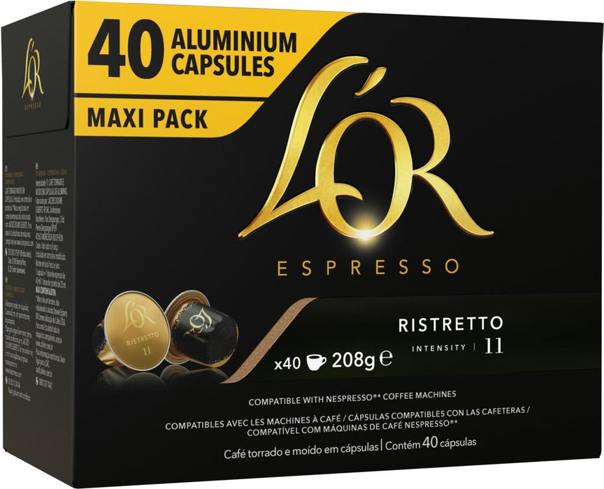 Douwe Egberts L'Or Intensity koffiecapsules, Ristretto, pak van 40 stuks - OfficeTown