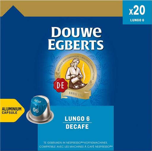 Douwe Egberts Lungo Decaf koffiecapsules, pak van 20 stuks - OfficeTown