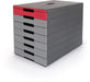 Duurzame opbergkast Idealbox Pro, 7 lades, rood - OfficeTown