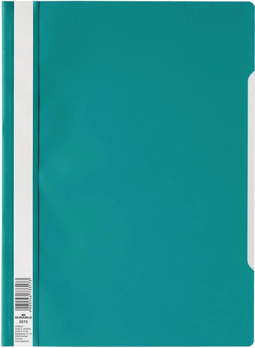 Duurzame snelhechtmappen, petrol 50 stuks - OfficeTown