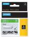 Dymo RHINO vinyltape 12 mm, wit op groen - OfficeTown