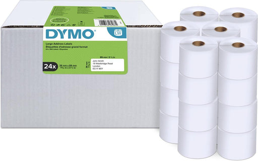 Dymo Waardepakket: etiketten LabelWriter ft 89 x 36 mm, wit, doos van 24 x 260 etiketten - OfficeTown