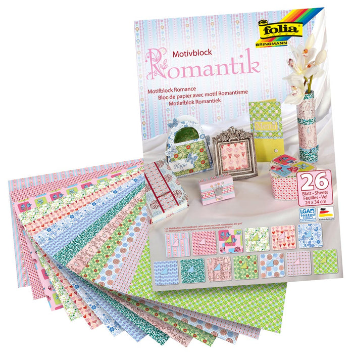 Folia Motiefpapier romantiek 5 stuks, OfficeTown