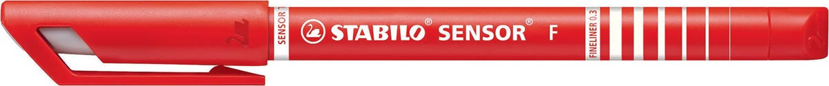 STABILO SENSOR fineliner, 0,3 mm, rood 10 stuks