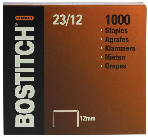 Bostitch nietjes 23-12-1M, 12 mm, verzinkt, voor B310HDS, 00540, HD-23L17, HD-12F 10 stuks, OfficeTown