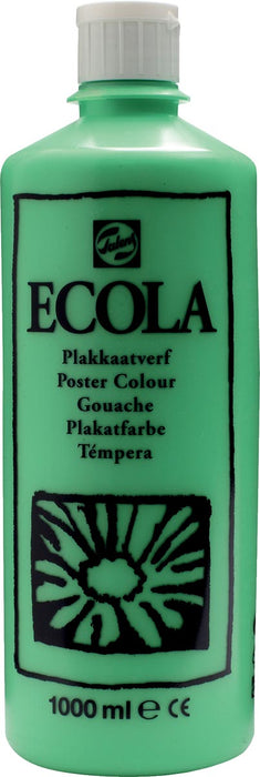 Talens Ecola plakkaatverf 1000 ml, lichtgroen met handige knijpflacon