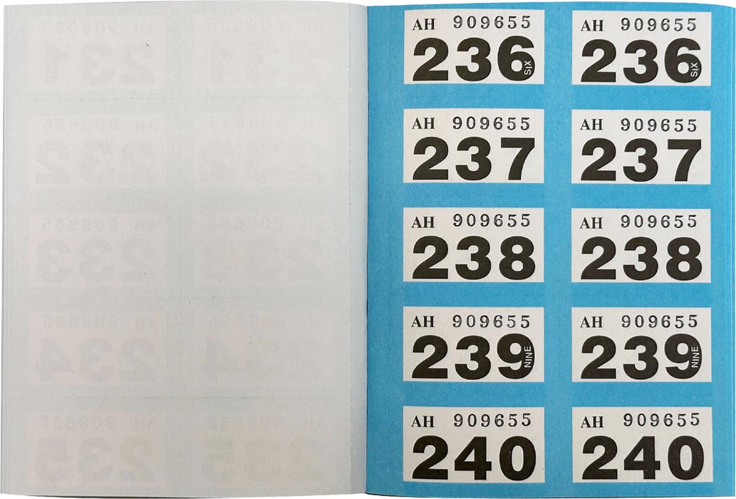Pukka Pad genummerde loterij- en garderobetickets 1-500 6 stuks, OfficeTown
