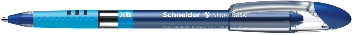 Schneider Slider Basic XB balpen, 6 + 1 gratis, blauw