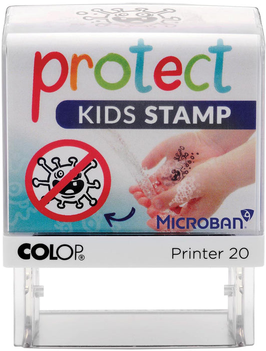 Colop printer 20 Microban, Protect kids stempel met antibacteriële bescherming voor het wassen van handen