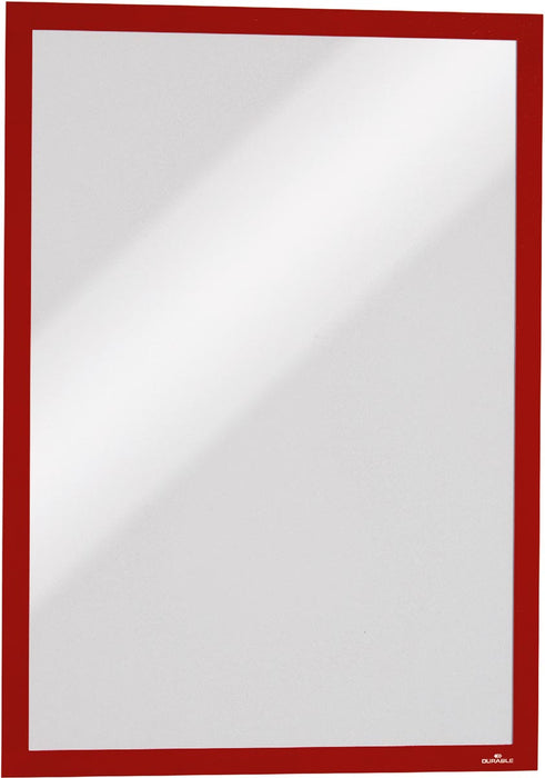 Duurzaam Duraframe magnetisch kader, A3-formaat, rood, set van 5 stuks