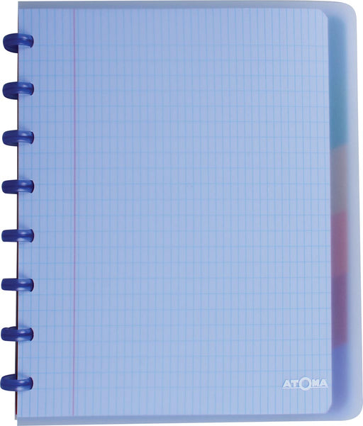 Atoma Trendy schrift, ft A5+, 120 bladzijden, commercieel geruit, met 6 tabbladen, in geassorteerde kleur 10 stuks, OfficeTown