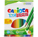 Carioca kleurpotlood met gum Tita, 24 stuks in een kartonnen etui 6 stuks, OfficeTown