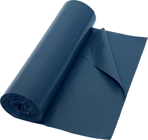 Vuilniszak 150 liter met een dikte van 33 micron, afmetingen 90 x 120 cm, grijs, rol van 20 stuks