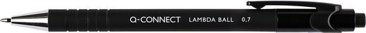 Q-CONNECT balpen Lambda, 0,5 mm, medium punt, zwart 12 stuks, OfficeTown