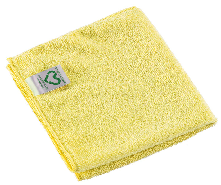 Vileda r-MicroTuff Swift schoonmaakdoek van gerecycled polyester, geel, 5 stuks